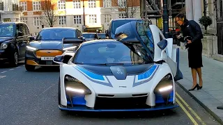 SUPERCARS AND LUXURY CARS IN LONDON, FEBRUARY 2024 🔥🔥 BUGATTI CHIRON, FORD GT, 2X SENNA, SV...