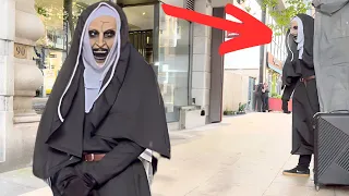 The Best scare Prank Of Nun Prank 2023! Best Reactions