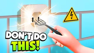 Putting a FORK Into a POWER SOCKET To See What Would Happen In VR - TaskTwist VR