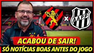 💣🚨Acabou de Sair! Só Notícias Boas Antes do Jogo de Hoje! Últimas Notícias do Sport Recife