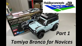 Tamiya 1/10 Ford Bronco Build for Novices - Part 1 Chassis