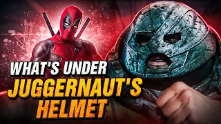 What's under Juggernaut's helmet and why it wasn't removed in prison