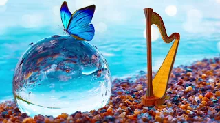 Beautiful Peaceful Music 💙 Relaxing Harp Instrumental Music