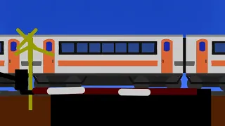 Animasi Perlintasan kereta api Part 26, KA dengan Rangkaian Terpanjang