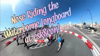 Nose Riding The Waterborne Longboard on the Esk8con Racetrack!!!