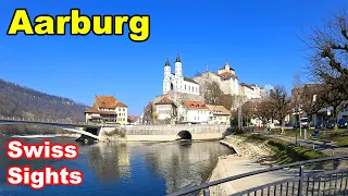 Aarburg Switzerland 4K Where Aare River flows backwards