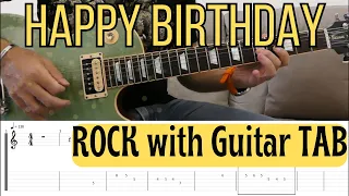 Happy Birthday Rock Instrumental Song with Guitar TAB | AC/DC Classic Rock style