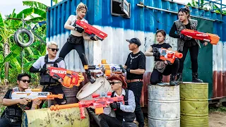 LTT Nerf War : Captain SEAL X Warriors Nerf Guns Fight Crime Group Mr Cowboys Destroying Containers