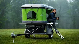 TraiLOFT micro camper sale – Sleeps 2 – Works with most cars, SUVs and EVs – hauls bikes & boats too