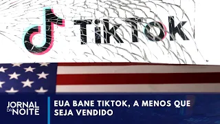 EUA: Biden sanciona lei que pode banir o TikTok | Jornal da Noite