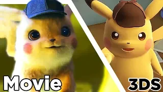 POKÉMON Detective Pikachu Official Trailer 1 vs 3DS Scene Comparison (Movie Vs. 3DS) 2019