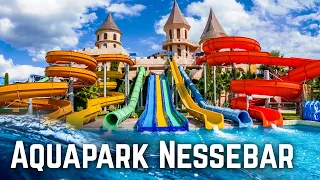 Waterslides at Aquapark Nessebar 2022 | Giant Water Park Resort! GoPro POV