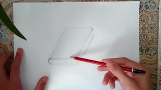 Как быстро нарисовать книгу,простым карандашом!