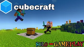 CUBECRAFT SKYWARS SOLO GAMEPLAY || WITH NEW CUSTOMISE CONTROL #22 || 1.20.80 MCPE