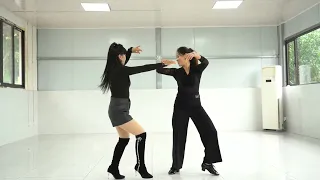 广场舞吉特巴歌声悦耳动听，成都的舞友动作优美好看,Square dance, dance, pop music, aerobics