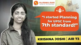 KRISHNA JOSHI, AIR 73 | UPSC CSE Topper 2023 | Vajiram & Ravi