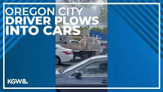 WATCH: Driver crashes into 11 parked vehicles in Oregon City