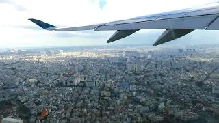 Vietnam Airlines A350-900XWB Wing View Takeoff from Ho Chi Minh City, Vietnam!
