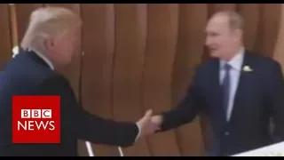 Trump and Putin handshake - BBC News