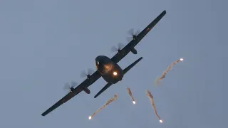 Polish C-130 sunset display - Leszno Airshow 2023 practice day