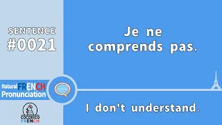 Je ne comprends pas. - Say in French (I don't understand.) Sentence No. 21