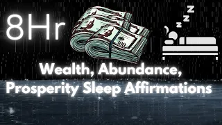 8Hr Rain "Wealth, Abundance, Prosperity" Sleep Affirmations | Programs The Mind While You Sleep!