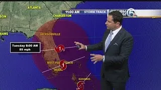 Tropical Storm Erika 11 a.m. Thursday Update: Cone shifts back west toward Florida