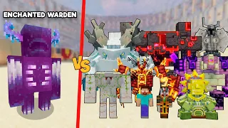 ENCHANTED WARDEN VS FROSTMAW, MUTANT IRON GOLEM, HEROBRINE... / Minecraft Battle.