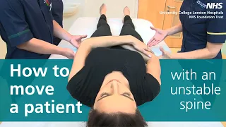 How to move a patient with an unstable spine