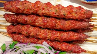 Turkish kebab, adana kebab, adana kebab. Incredibly delicious homemade Turkish kebab