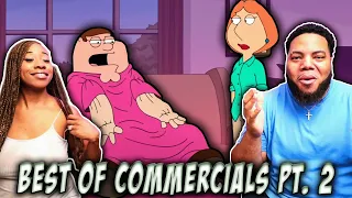 DUB & NISHA REACTS TO "Best of COMMERCIALS | Family Guy | Part 2"