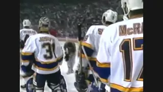 St. Louis Blues sweep Chicago Blackhawks w/ Ed Belfour meltdown @ 60fps