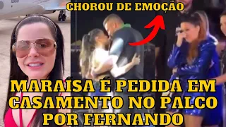 Mraísa é pedida em CASAMENTO por Fernando em cima do PALCO e CHORA de EMOÇÃO