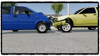 ВАЗ 2110 VS Daewoo Matiz {BeamNG.drive}