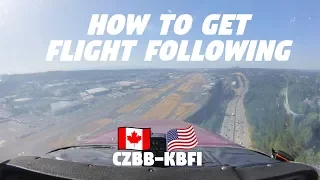 How to fly to USA from Canada | CESSNA 172 | ATC Audio