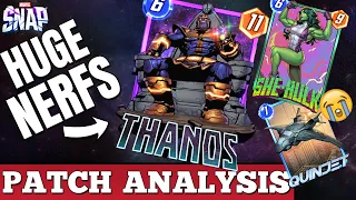 NEW PATCH w/ HUGE NERFS! Is a NEW META upon us? [Marvel Snap Patch Analysis]