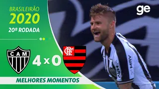 ATLÉTICO-MG 4 X 0 FLAMENGO  | MELHORES MOMENTOS | 20ª RODADA BRASILEIRÃO 2020 | ge.globo