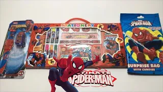 My Latest Cheapest Spiderman Stationery Collection,Big Stationery Set, Surprise Bag, Projector Watch