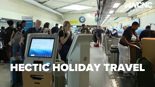 Holiday travel at the airport