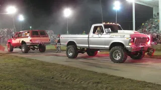 Big Ford Vs Big Chevy Truck Tug Of War At Wapak Tug Fest