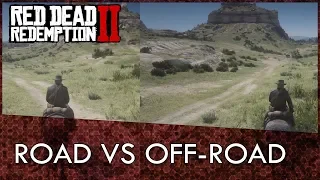 Red Dead Redemption 2 Horse Riding On Road VS Off-Road (Speed Comparison)