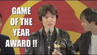 Masahiro Sakurai Recieves 2019 Game Of The Year Award