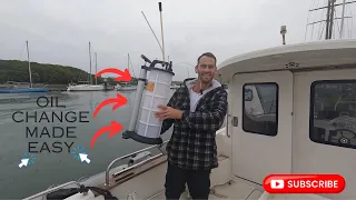 Small Boat Fishing UK - Oil & filter change made easy... while on the water!!