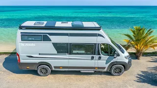 Suitable for families?  Camper van with longitudinal beds and fold-down bed