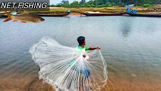 Cast Net Fishing | Fisherman vs River Catch Netting