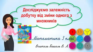 Досліджуємо залежність добутку від зміни одного з множників 3 клас