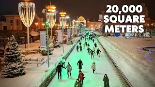 Europe's LARGEST ICE RINK is in Moscow Russia | VDNKh