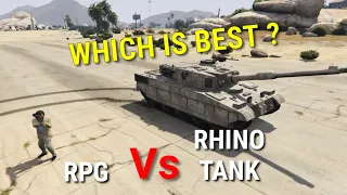 GTA 5 : RPG VS RHINO TANK ( WHICH IS BEST? ) @GAMEON-kt8vm