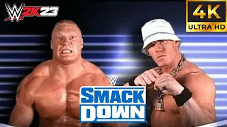 Brock Lesnar vs. John Cena: Smackdown, 2002 | WWE 2K23 [4K60FPS]