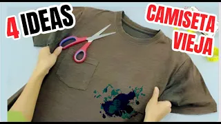 ¡RECICLA TU CAMISETA VIEJA! 4 IDEAS PARA APROVECHAR RETAZOS DE ROPA VIEJA | SHOW DE MANUALIDADES